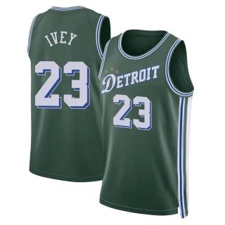 Men's Jaden Ivey Detroit Pistons Green Swingman 2022/23 City Edition Jersey