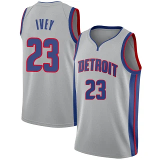 Men's Jaden Ivey Detroit Pistons Swingman Silver Jersey - Statement Edition
