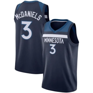 Men's Jaden McDaniels Minnesota Timberwolves Navy Swingman Jersey - Icon Edition