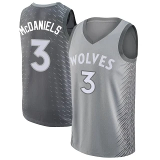 Men's Jaden McDaniels Minnesota Timberwolves Swingman Silver Jersey - City Edition
