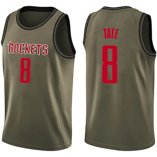 Men's Jae'Sean Tate Houston Rockets Green Swingman Salute to Service Jersey