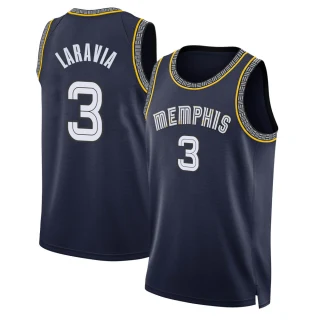 Men's Jake LaRavia Memphis Grizzlies Navy Swingman 2021/22 City Edition Jersey