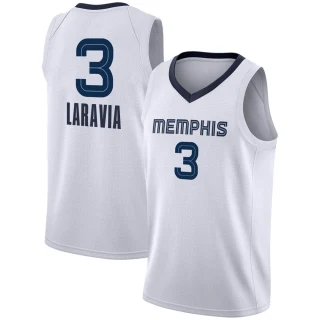Men's Jake LaRavia Memphis Grizzlies White Swingman 2020/21 Jersey - Association Edition