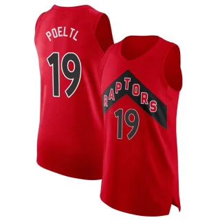 Men's Jakob Poeltl Toronto Raptors Red Authentic 2020/21 Jersey - Icon Edition
