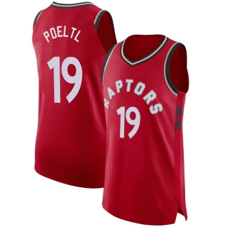 Men's Jakob Poeltl Toronto Raptors Red Authentic Jersey - Icon Edition