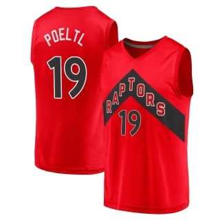 Men's Jakob Poeltl Toronto Raptors Red Fast Break 2020 Jersey - Icon Edition