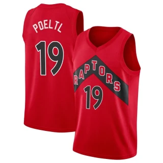 Men's Jakob Poeltl Toronto Raptors Red Swingman 2020/21 Jersey - Icon Edition