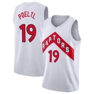 Men's Jakob Poeltl Toronto Raptors White Swingman 2020/21 Jersey - Association Edition