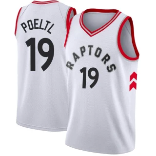 Men's Jakob Poeltl Toronto Raptors White Swingman Jersey - Association Edition