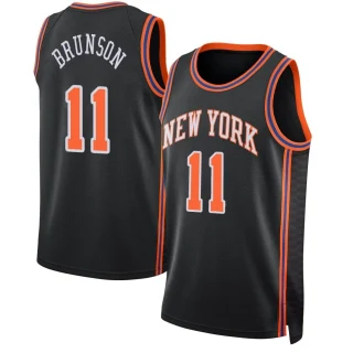 Men's Jalen Brunson New York Knicks Black Swingman 2021/22 Jersey - City Edition