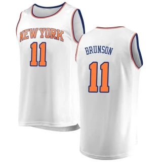 Men's Jalen Brunson New York Knicks White Fast Break Jersey - Association Edition