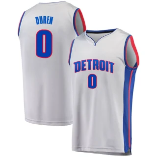 Men's Jalen Duren Detroit Pistons Gray Fast Break Alternate Jersey - Statement Edition
