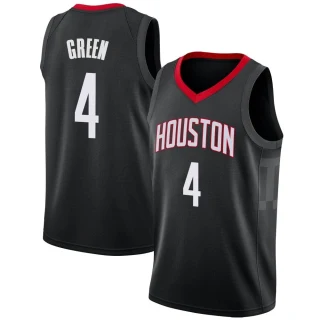Men's Jalen Green Houston Rockets Green Swingman Black Jersey - Statement Edition