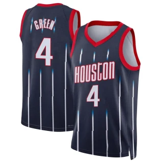 Men's Jalen Green Houston Rockets Green Swingman Navy 2021/22 City Edition Jersey