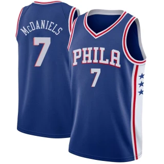 Men's Jalen McDaniels Philadelphia 76ers Blue Swingman Jersey - Icon Edition