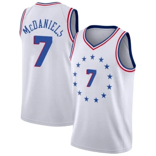 Men's Jalen McDaniels Philadelphia 76ers White Swingman 2018/19 Jersey - Earned Edition