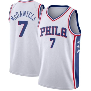 Men's Jalen McDaniels Philadelphia 76ers White Swingman Jersey - Association Edition