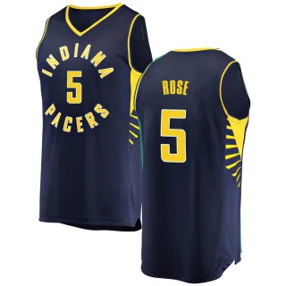 Men's Jalen Rose Indiana Pacers Navy Fast Break Jersey - Icon Edition