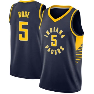 Men's Jalen Rose Indiana Pacers Navy Swingman Jersey - Icon Edition