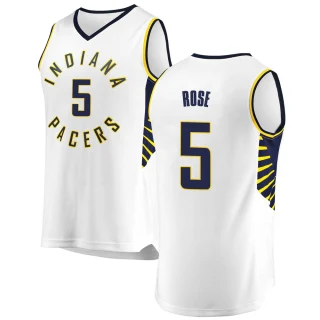Men's Jalen Rose Indiana Pacers White Fast Break Jersey - Association Edition