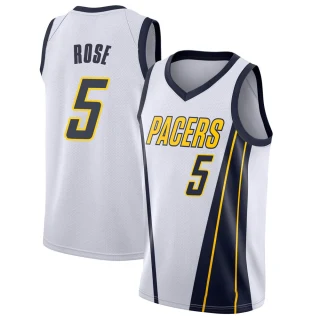 Men's Jalen Rose Indiana Pacers White Swingman 2018/19 Jersey - Earned Edition
