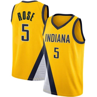 Men's Jalen Rose Indiana Pacers Yellow Swingman 2019/20 Jersey - Statement Edition