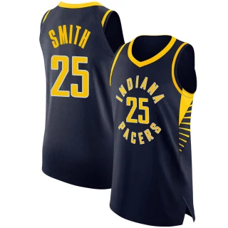 Men's Jalen Smith Indiana Pacers Navy Authentic Jersey - Icon Edition