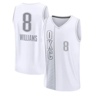 Men's Jalen Williams Oklahoma City Thunder White Fast Break 2021/22 Replica City Edition Jersey