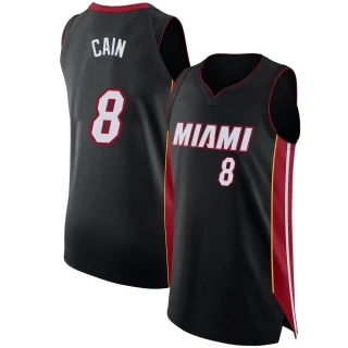 Men's Jamal Cain Miami Heat Black Authentic Jersey - Icon Edition