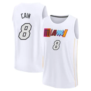 Men's Jamal Cain Miami Heat White Fast Break 2022/23 City Edition Jersey