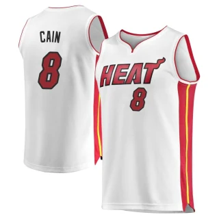 Men's Jamal Cain Miami Heat White Fast Break Jersey - Association Edition