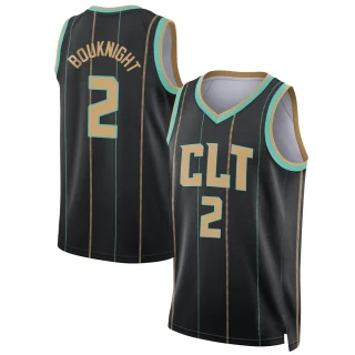 Men's James Bouknight Charlotte Hornets Black Swingman Jordan Brand 2022/23 City Edition Jersey