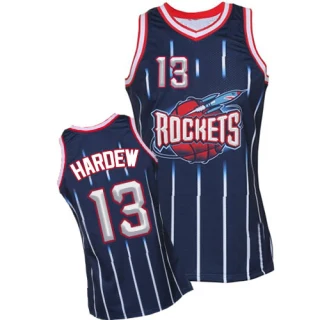 Men's James Harden Houston Rockets Navy Blue Authentic Hardwood Classic Fashion Jersey