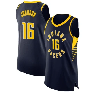 Men's James Johnson Indiana Pacers Navy Authentic Jersey - Icon Edition