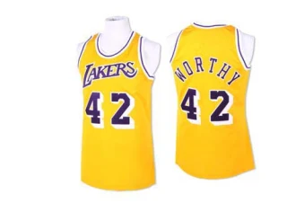 Men's James Worthy Los Angeles Lakers Gold Swingman Throwback Jersey