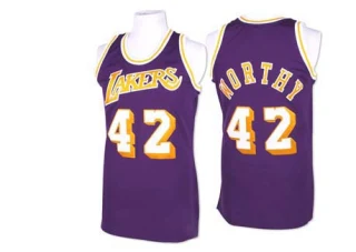 Men's James Worthy Los Angeles Lakers Purple Swingman Throwback Jersey