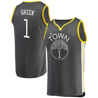 Men's JaMychal Green Golden State Warriors Gold Fast Break Charcoal Jersey - Statement Edition