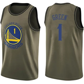 Men's JaMychal Green Golden State Warriors Gold Swingman Green Salute to Service Jersey