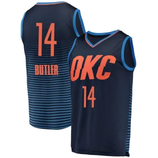 Men's Jared Butler Oklahoma City Thunder Navy Fast Break Replica Jersey - Statement Edition