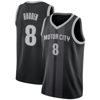 Men's Jared Rhoden Detroit Pistons Black Swingman 2018/19 Jersey - City Edition