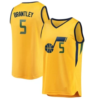 Men's Jarrell Brantley Utah Jazz Gold Fast Break Jersey - Statement Edition