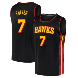 Men's Jarrett Culver Atlanta Hawks Black Fast Break 2020/21 Jersey - Statement Edition