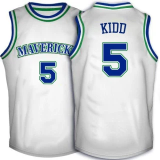 Men's Jason Kidd Dallas Mavericks White Authentic Throwback Jersey