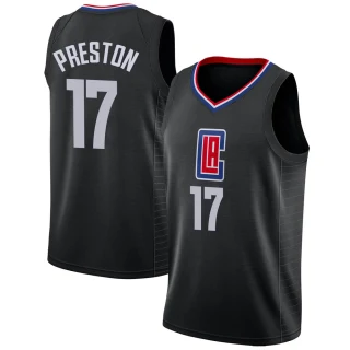 Men's Jason Preston Los Angeles Clippers Black Swingman Jersey - Statement Edition