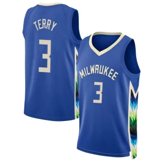 Men's Jason Terry Milwaukee Bucks Royal Swingman 2022/23 City Edition Jersey