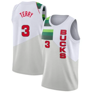Men's Jason Terry Milwaukee Bucks White Swingman 2018/19 Jersey - Earned Edition