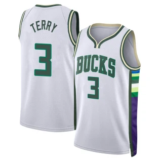 Men's Jason Terry Milwaukee Bucks White Swingman 2021/22 City Edition Jersey