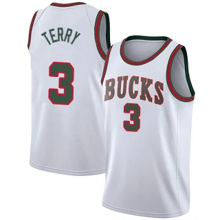 Men's Jason Terry Milwaukee Bucks White Swingman Fashion Hardwood Classics Jersey