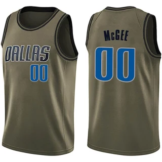 Men's JaVale McGee Dallas Mavericks Green Swingman Salute to Service Jersey