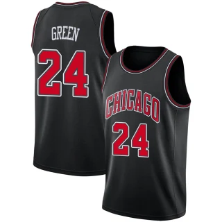 Men's Javonte Green Chicago Bulls Green Swingman Black Jersey - Statement Edition